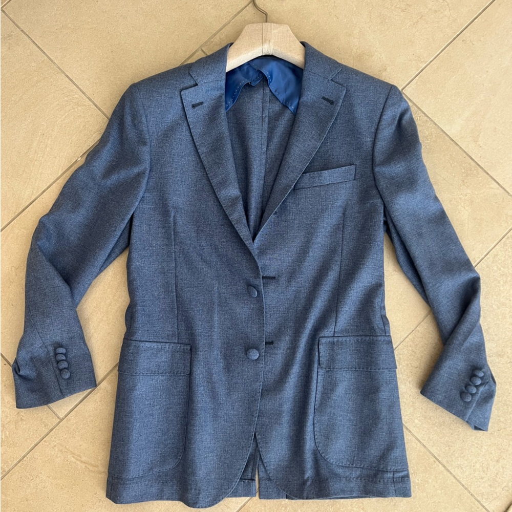 Men’s blue blazer Stephen F luxury Italian